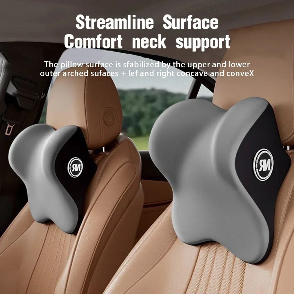 Memory Foam Car Neck & Lumbar Cushion Set